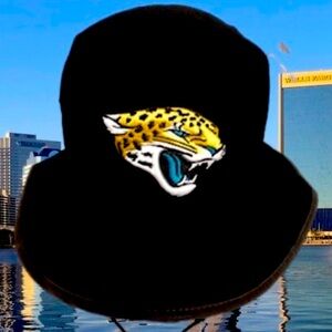 Jacksonville Jaguars NFL Equipment New Era Drawstring S/M Bucket Logo Hat NWT